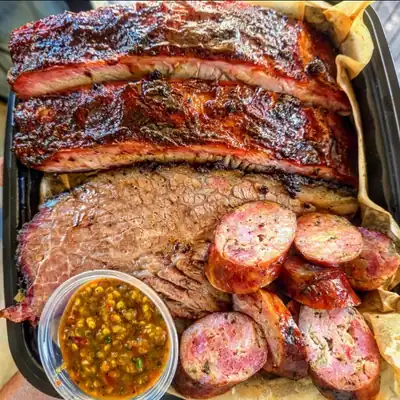 Brisket, ribs, hmong sausage
