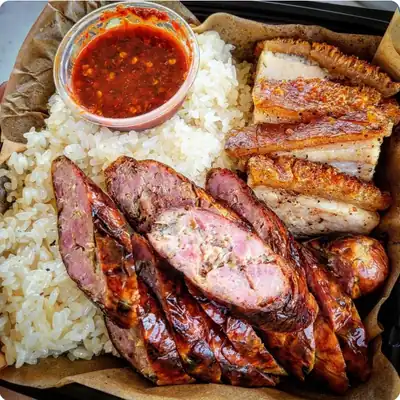 Crispy Pork Belly with Hmong Sausage