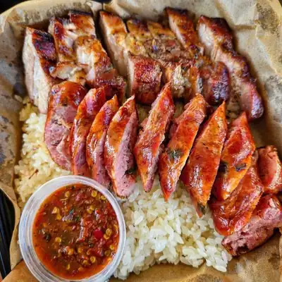 Lemongrass pork and hmong sausage