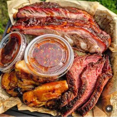 Ribs, tritip, chicken