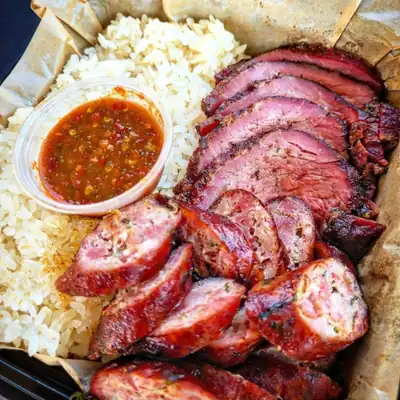 Smoke Tritip and Hmong Sausage